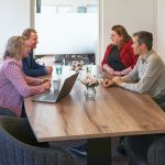 Het team van Conscribo aan tafel